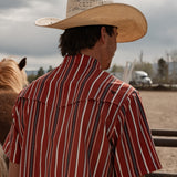 The Brooks in Red - Short Sleeve Snap (FINAL SALE)