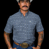 The Connor in Blue - Short Sleeve Snap (FINAL SALE)