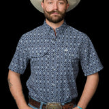 The Connor in Blue - Short Sleeve Snap (FINAL SALE)