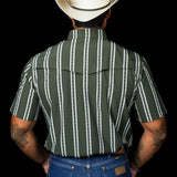 The Tucker in Green - Short Sleeve Pearl Snap