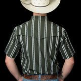 The Tucker in Green - Short Sleeve Pearl Snap