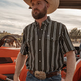 The Tucker in Green - Short Sleeve Pearl Snap