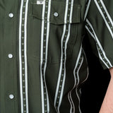 The Tucker in Green - Short Sleeve Pearl Snap