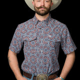 The Bennett in Brown- Short Sleeve Snap (FINAL SALE)