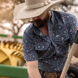 The Bennett in Brown- Short Sleeve Snap (FINAL SALE)