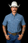 The Bennett in Blue - Short Sleeve Snap (FINAL SALE)