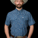 The Bennett in Blue - Short Sleeve Snap (FINAL SALE)