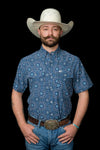 The Bennett in Blue - Short Sleeve Snap (FINAL SALE)
