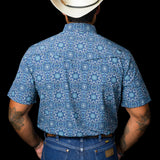 The Bennett in Blue - Short Sleeve Snap (FINAL SALE)
