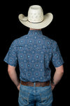The Bennett in Blue - Short Sleeve Snap (FINAL SALE)
