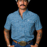 The Bennett in Light Blue - Short Sleeve Snap (FINAL SALE)