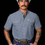 The Colton in Blue - Short Sleeve Pearl Snap (FINAL SALE)