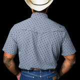 The Colton in Blue - Short Sleeve Pearl Snap (FINAL SALE)