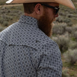 The Colton in Blue - Short Sleeve Pearl Snap (FINAL SALE)
