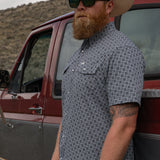 The Colton in Blue - Short Sleeve Pearl Snap (FINAL SALE)