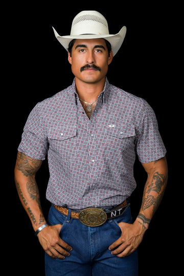 The Colton in Red - Short Sleeve Snap (FINAL SALE)
