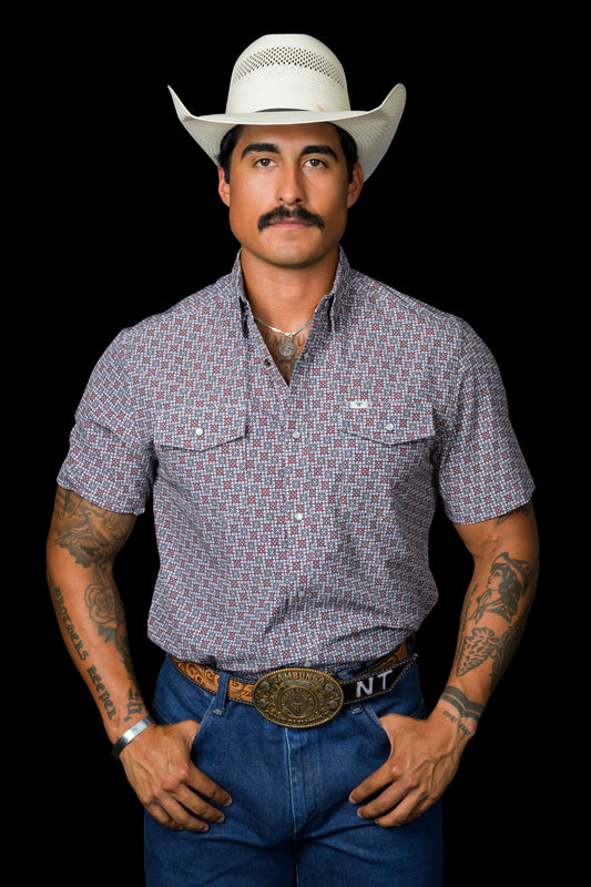 The Colton in Red - Short Sleeve Snap (FINAL SALE)