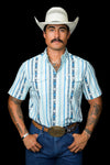 The Post in Blue - Short Sleeve Pearl Snap (FINAL SALE)