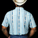 The Post in Blue - Short Sleeve Pearl Snap (FINAL SALE)