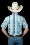 The Post in Blue - Short Sleeve Pearl Snap (FINAL SALE)