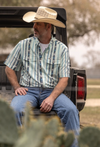 The Post in Blue - Short Sleeve Pearl Snap (FINAL SALE)