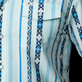 The Post in Blue - Short Sleeve Pearl Snap (FINAL SALE)