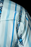 The Post in Blue - Short Sleeve Pearl Snap (FINAL SALE)