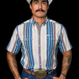 The Harrison in Cream- Short Sleeve Pearl Snap (FINAL SALE)