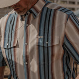 The Harrison in Cream- Short Sleeve Pearl Snap (FINAL SALE)