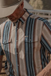 The Harrison in Cream- Short Sleeve Pearl Snap (FINAL SALE)