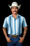 The Harrison in Blue - Short Sleeve Pearl Snap (FINAL SALE)