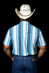 The Harrison in Blue - Short Sleeve Pearl Snap (FINAL SALE)
