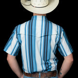 The Harrison in Blue - Short Sleeve Pearl Snap (FINAL SALE)