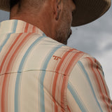 The Harrison in Salmon - Short Sleeve Pearl Snap Shirt (FINAL SALE)