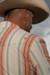 The Harrison in Salmon - Short Sleeve Pearl Snap Shirt (FINAL SALE)