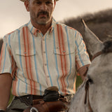 The Harrison in Salmon - Short Sleeve Pearl Snap Shirt (FINAL SALE)
