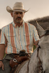 The Harrison in Salmon - Short Sleeve Pearl Snap Shirt (FINAL SALE)