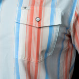 The Harrison in Salmon - Short Sleeve Pearl Snap Shirt (FINAL SALE)