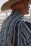 The James in Blue - Short Sleeve Pearl Snap Shirt (FINAL SALE)