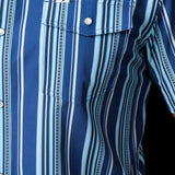 The James in Blue - Short Sleeve Pearl Snap Shirt