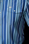 The James in Blue - Short Sleeve Pearl Snap Shirt (FINAL SALE)