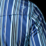 The James in Blue - Short Sleeve Pearl Snap Shirt