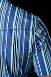 The James in Blue - Short Sleeve Pearl Snap Shirt (FINAL SALE)