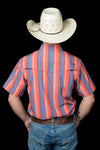 The James in Salmon - Short Sleeve Pearl Snap Shirt (FINAL SALE)