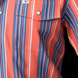 The James in Salmon - Short Sleeve Pearl Snap Shirt (FINAL SALE)