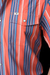 The James in Salmon - Short Sleeve Pearl Snap Shirt (FINAL SALE)