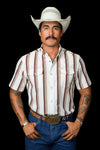 The Tristan Short Sleeve Pearl Snap in Brown