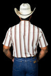 The Tristan Short Sleeve Pearl Snap in Brown