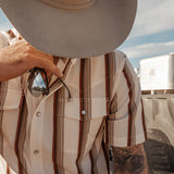 The Tristan in Brown - Short Sleeve Snap (FINAL SALE)