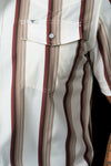The Tristan Short Sleeve Pearl Snap in Brown